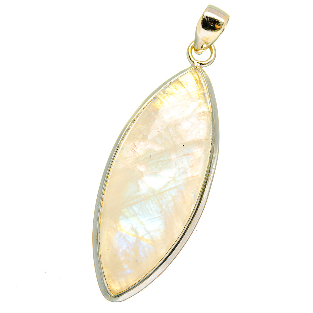 Rainbow Moonstone Pendants handcrafted by Anasilvercos - PD15334