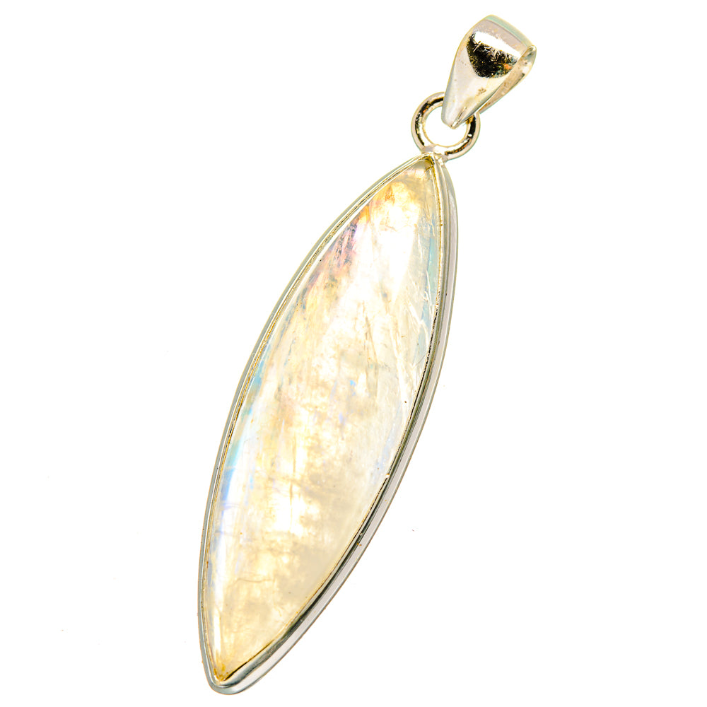 Rainbow Moonstone Pendants handcrafted by Anasilvercos - PD15336