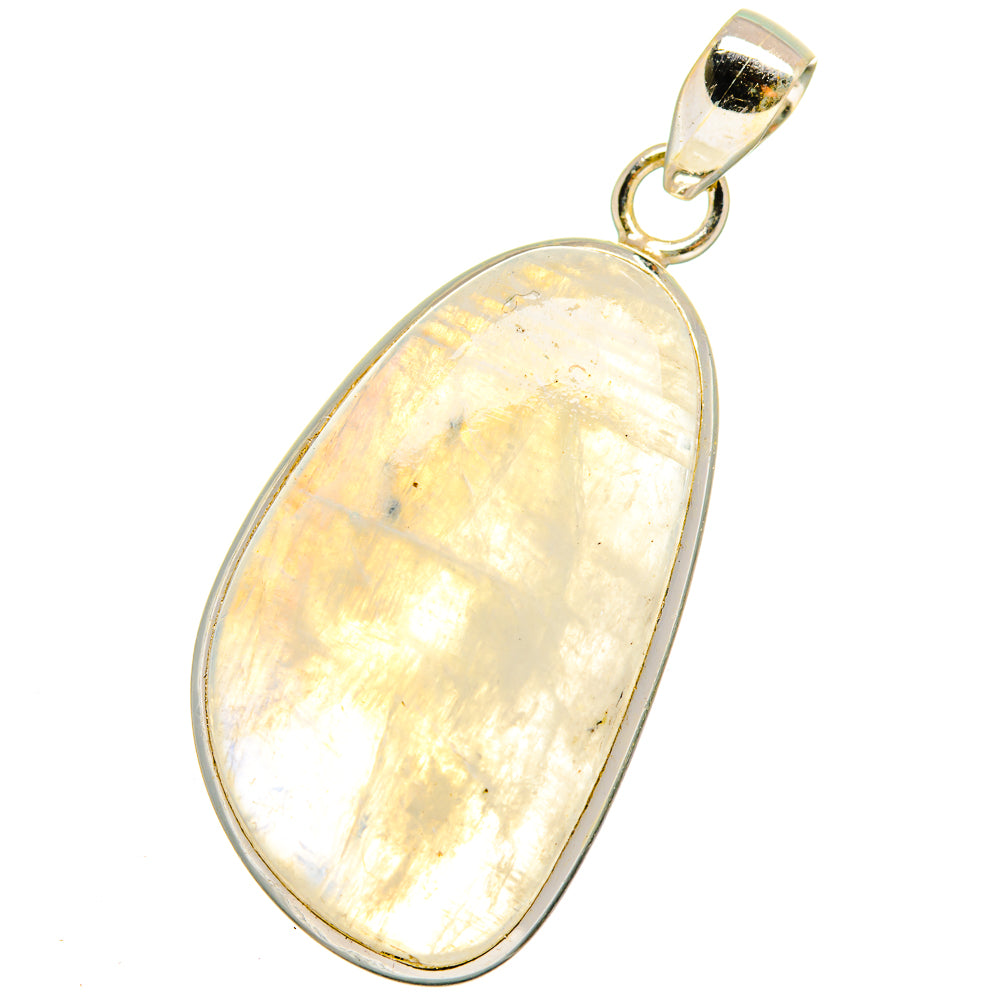 Rainbow Moonstone Pendants handcrafted by Anasilvercos - PD15338