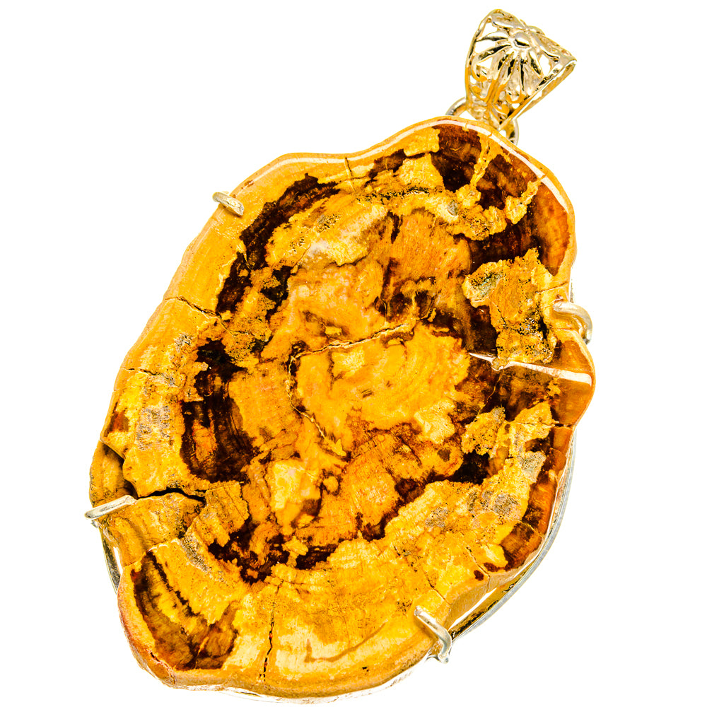 Petrified Wood Pendants handcrafted by Anasilvercos - PD15340