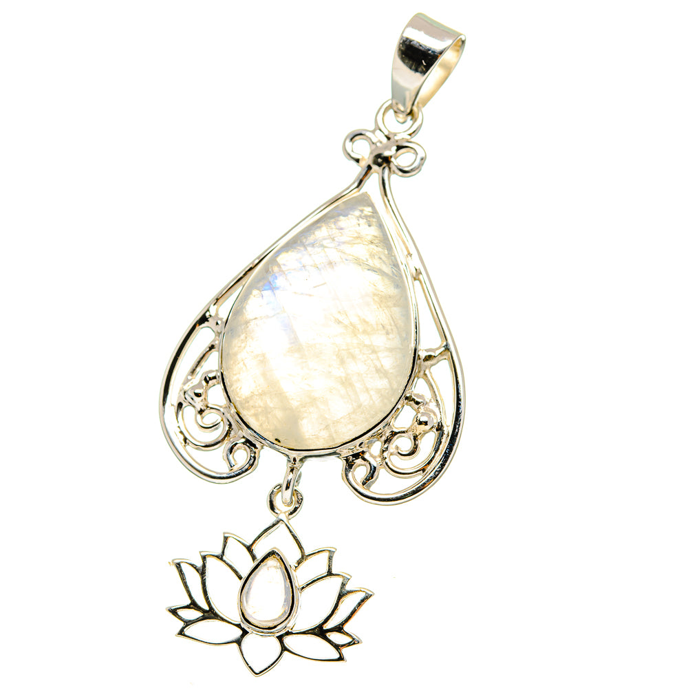 Rainbow Moonstone Pendants handcrafted by Anasilvercos - PD15348