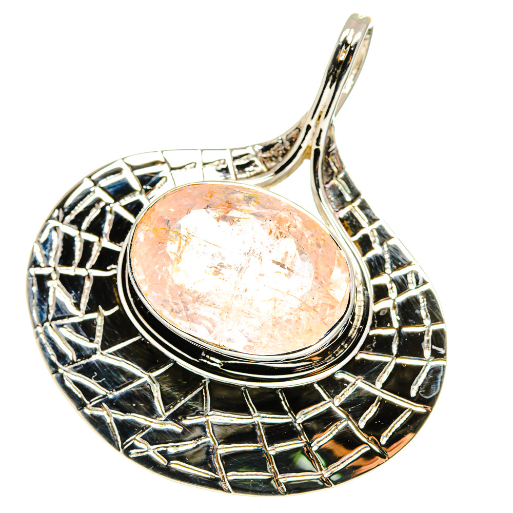 Rose Quartz Pendants handcrafted by Anasilvercos - PD15360