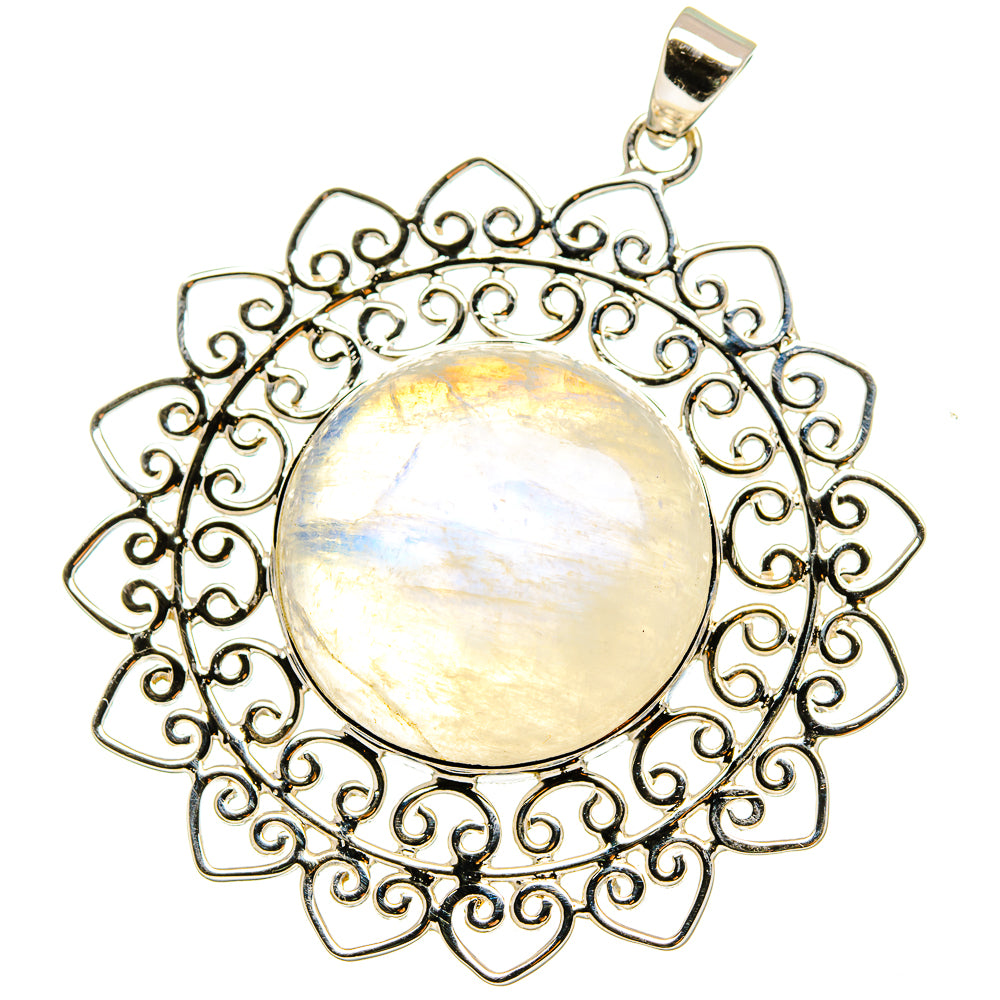 Rainbow Moonstone Pendants handcrafted by Anasilvercos - PD15373