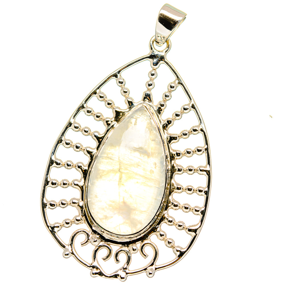 Rainbow Moonstone Pendants handcrafted by Anasilvercos - PD15379