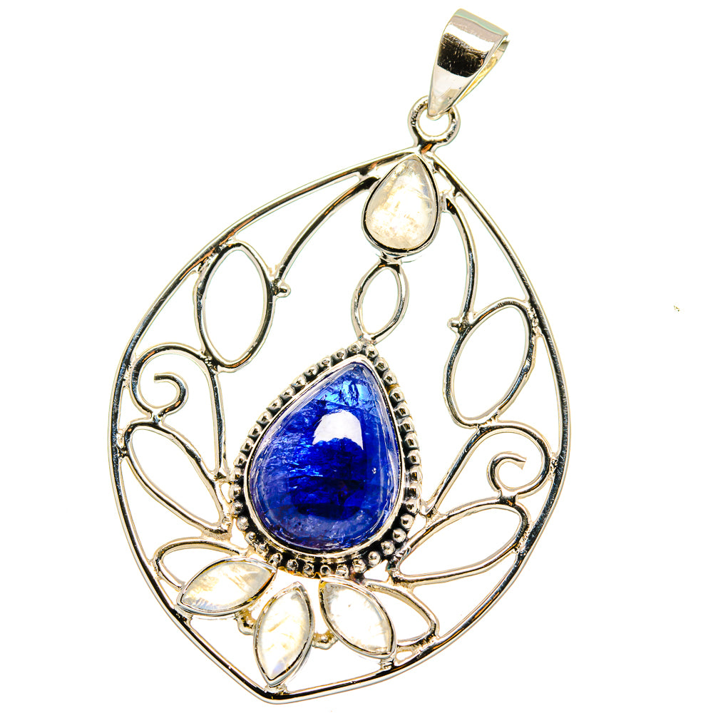 Sapphire, Rainbow Moonstone Pendants handcrafted by Anasilvercos - PD15383