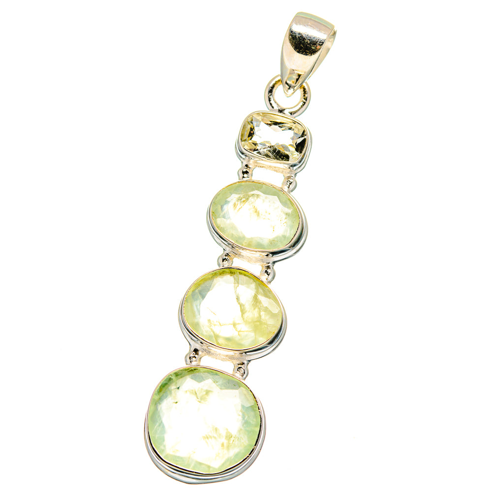 Prehnite Pendants handcrafted by Anasilvercos - PD15395