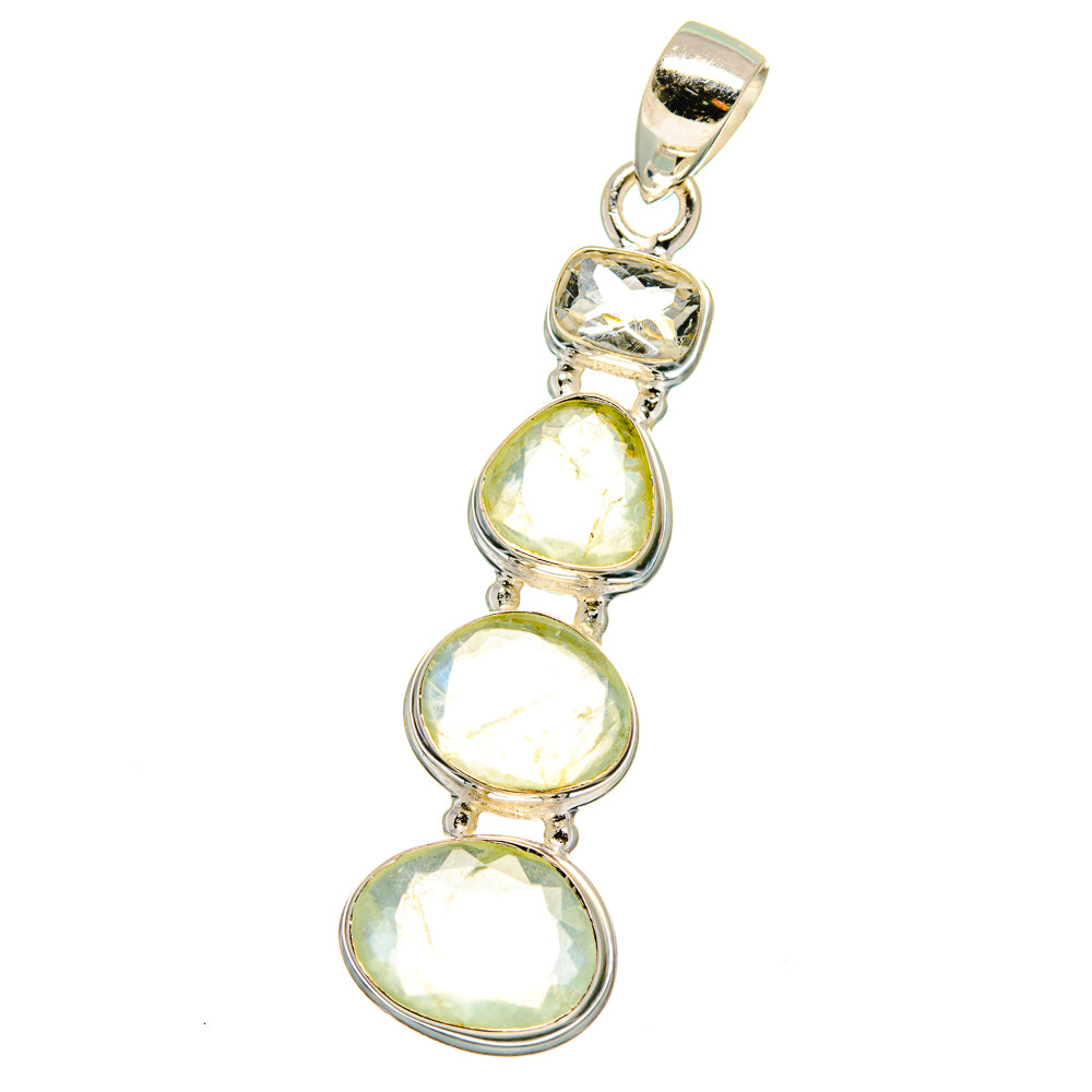 Prehnite Pendants handcrafted by Anasilvercos - PD15396