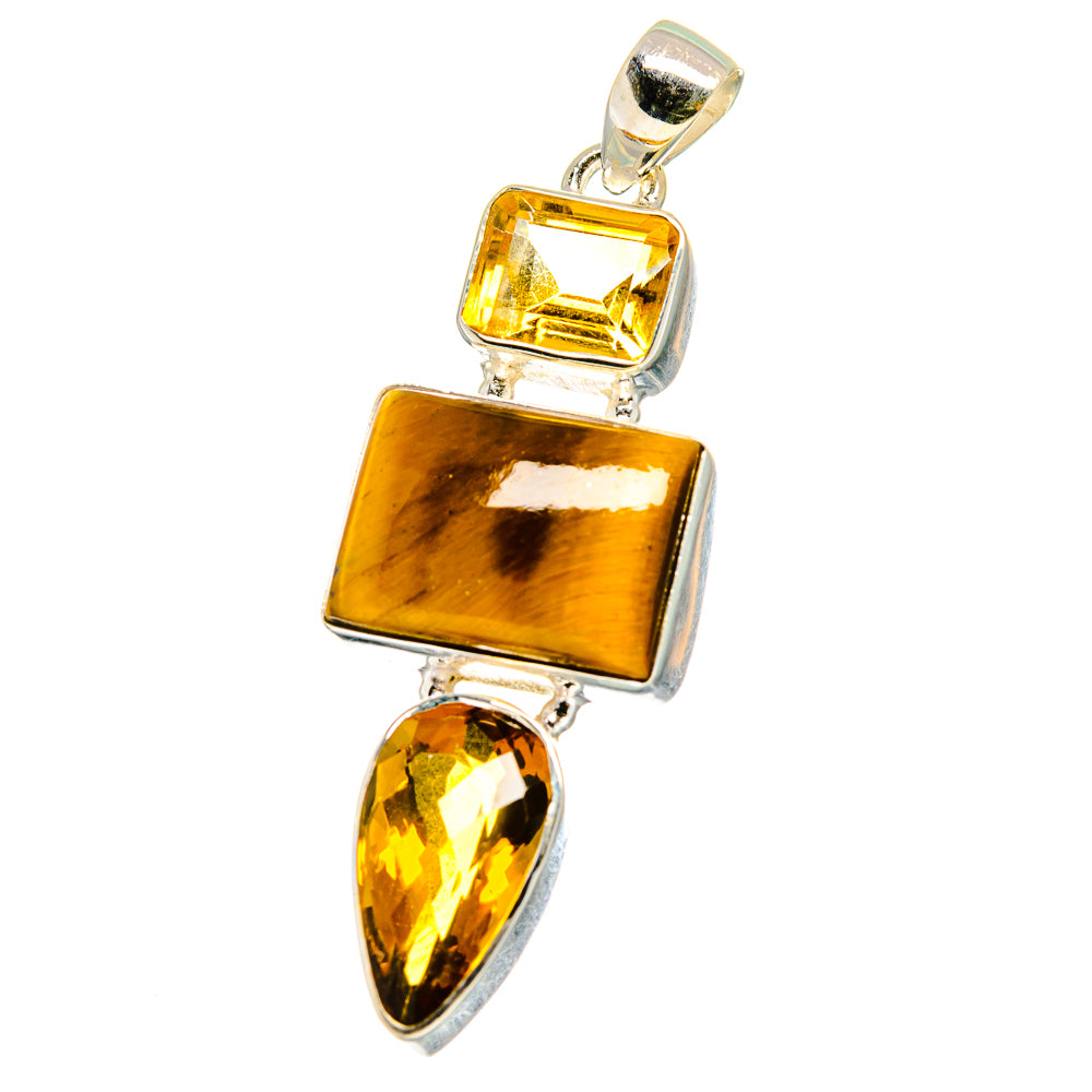 Tiger Eye Pendants handcrafted by Anasilvercos - PD15398