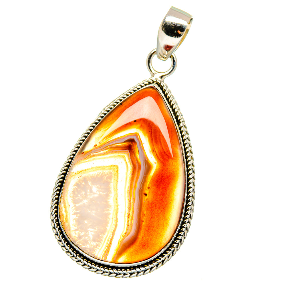 Botswana Agate Pendants handcrafted by Anasilvercos - PD15399
