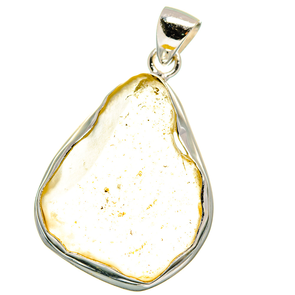 Libyan Desert Glass Pendants handcrafted by Anasilvercos - PD15402