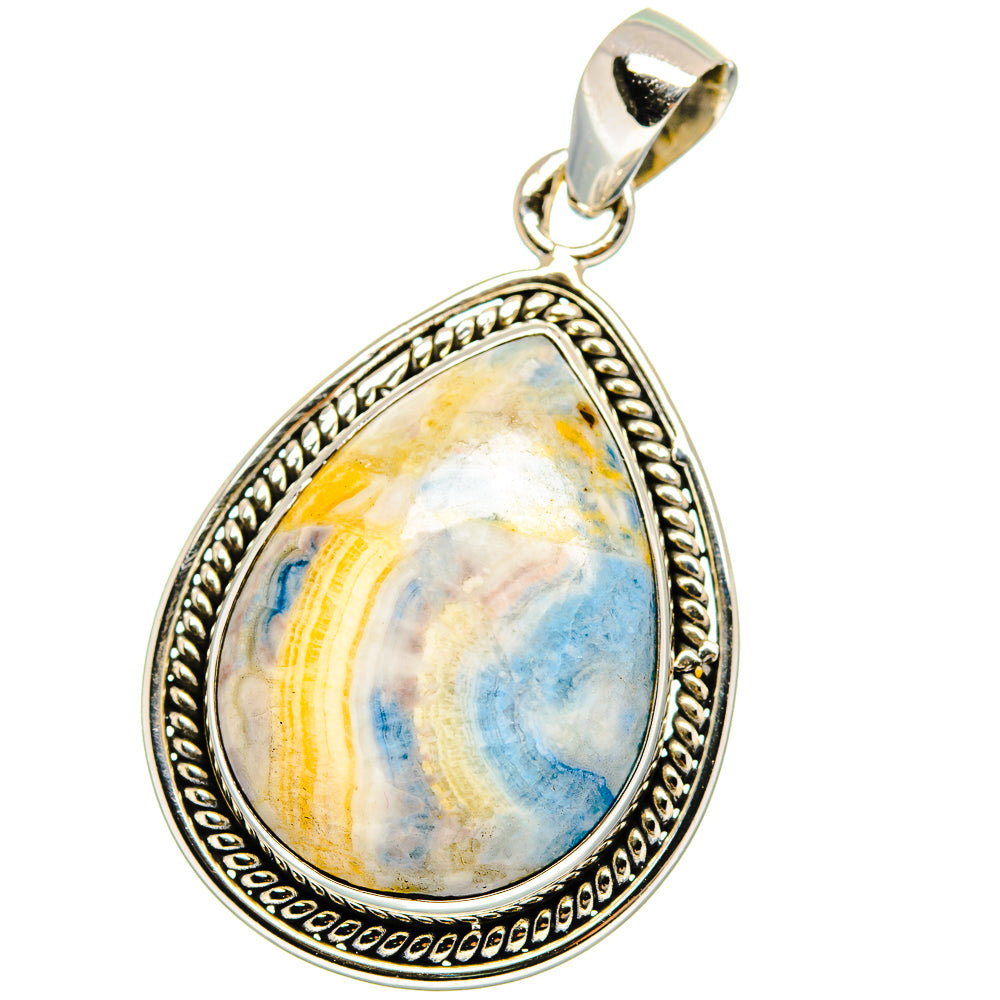 Blue Scheelite Pendants handcrafted by Anasilvercos - PD15408
