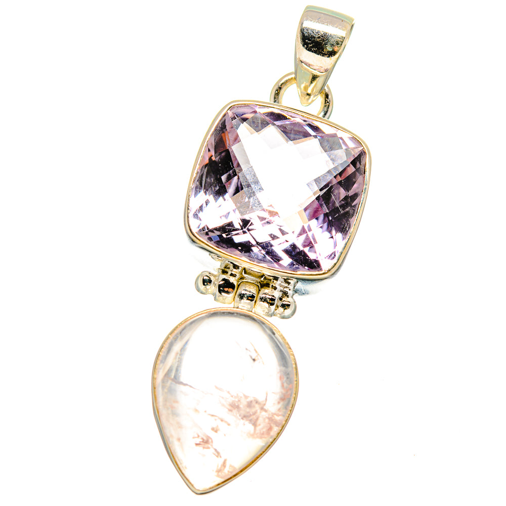 Rose Quartz Pendants handcrafted by Anasilvercos - PD15467