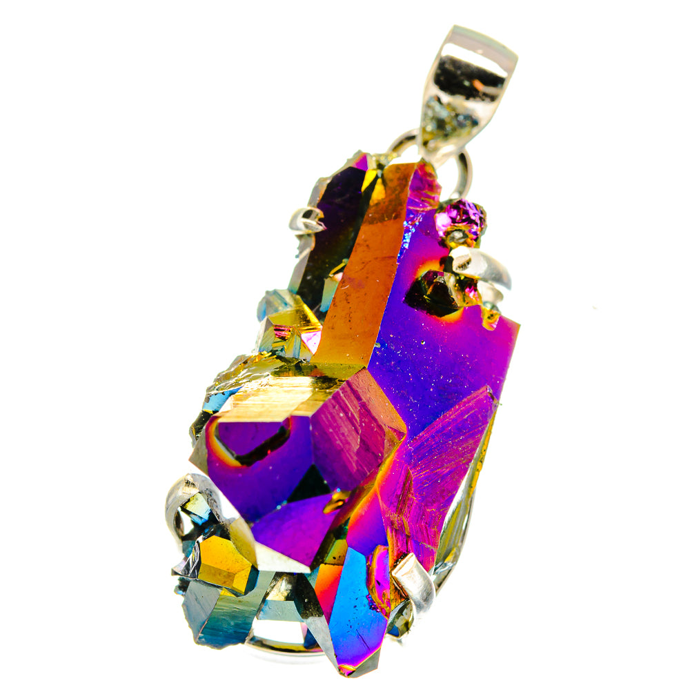 Titanium Sunshine Druzy Pendants handcrafted by Anasilvercos - PD15489