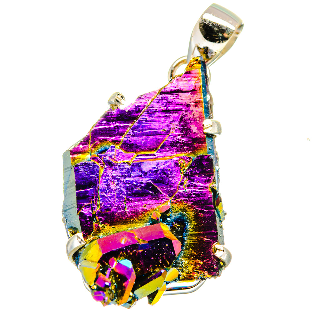 Titanium Sunshine Druzy Pendants handcrafted by Anasilvercos - PD15492