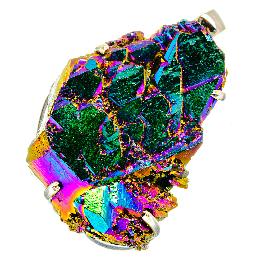 Titanium Sunshine Druzy Pendants handcrafted by Anasilvercos - PD15495