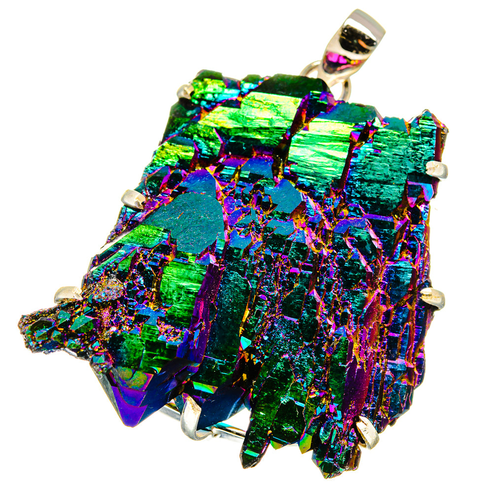 Titanium Sunshine Druzy Pendants handcrafted by Anasilvercos - PD15499