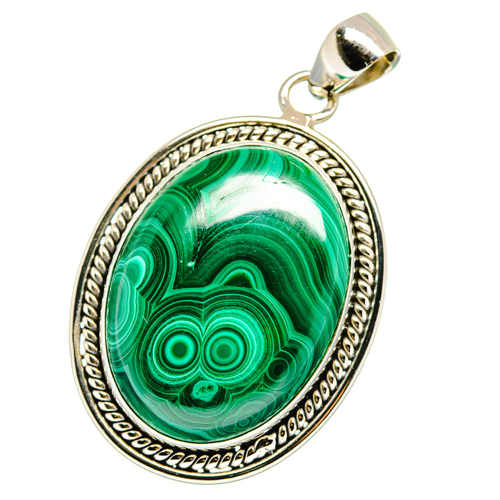 Malachite Pendants handcrafted by Anasilvercos - PD15526