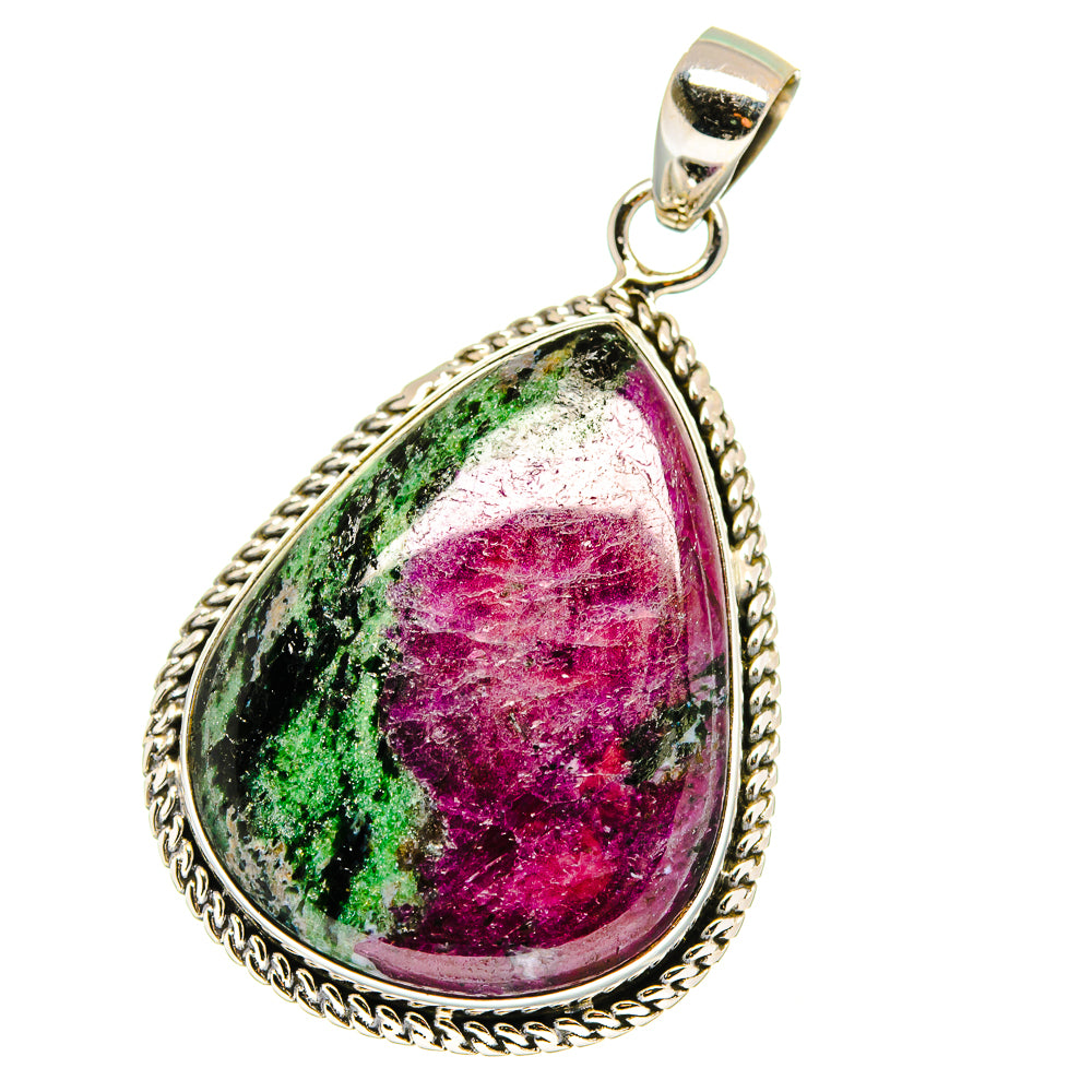 Ruby Zoisite Pendants handcrafted by Anasilvercos - PD15555