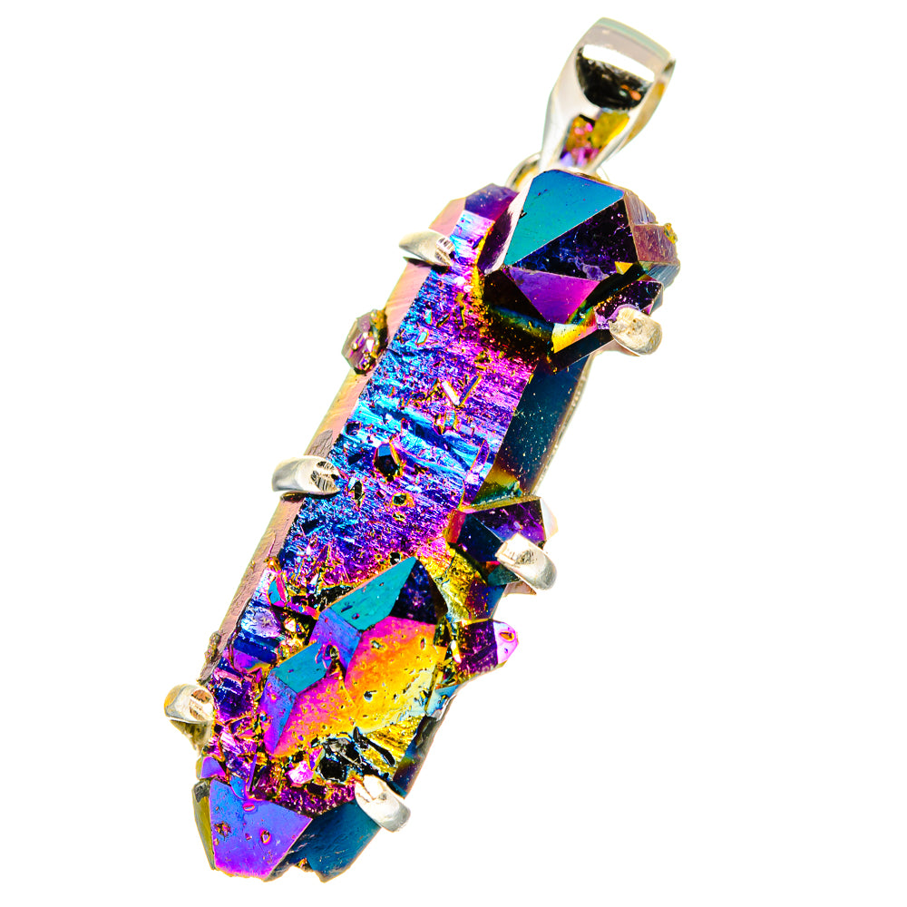 Titanium Sunshine Druzy Pendants handcrafted by Anasilvercos - PD15560