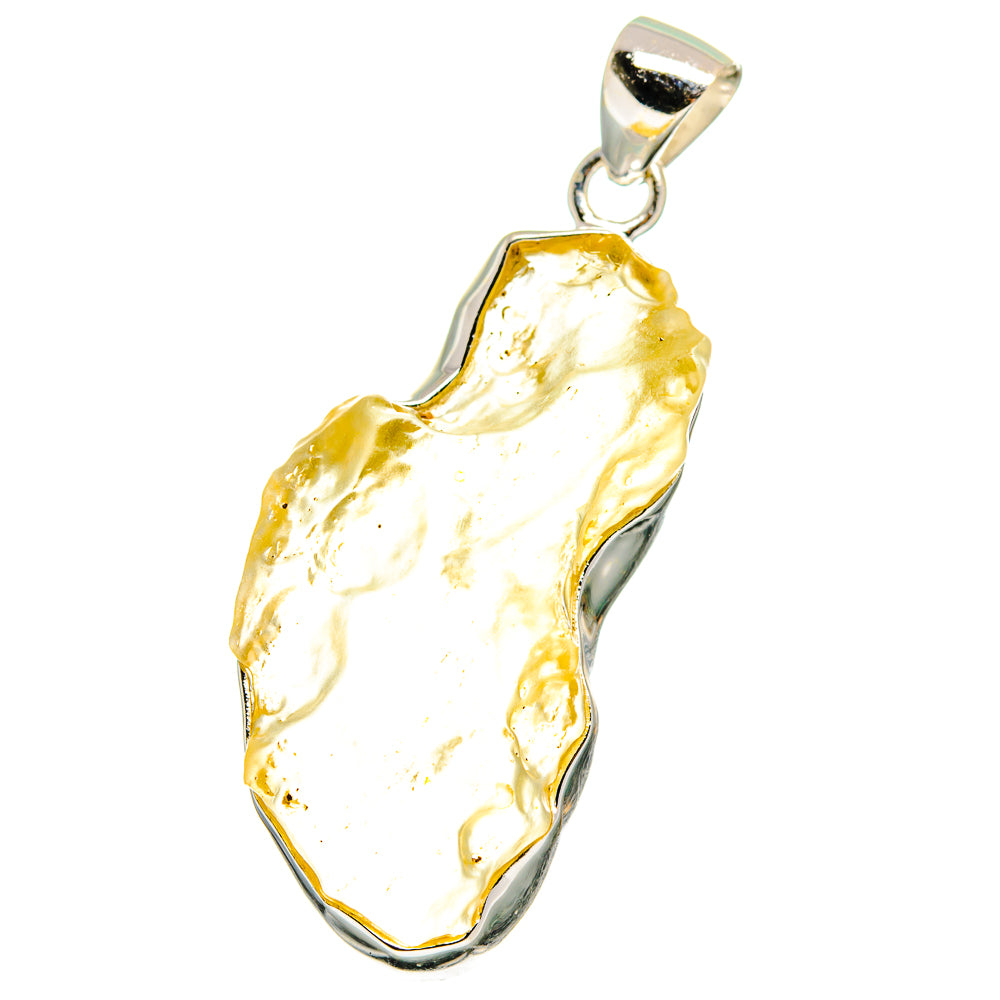 Libyan Desert Glass Pendants handcrafted by Anasilvercos - PD15576