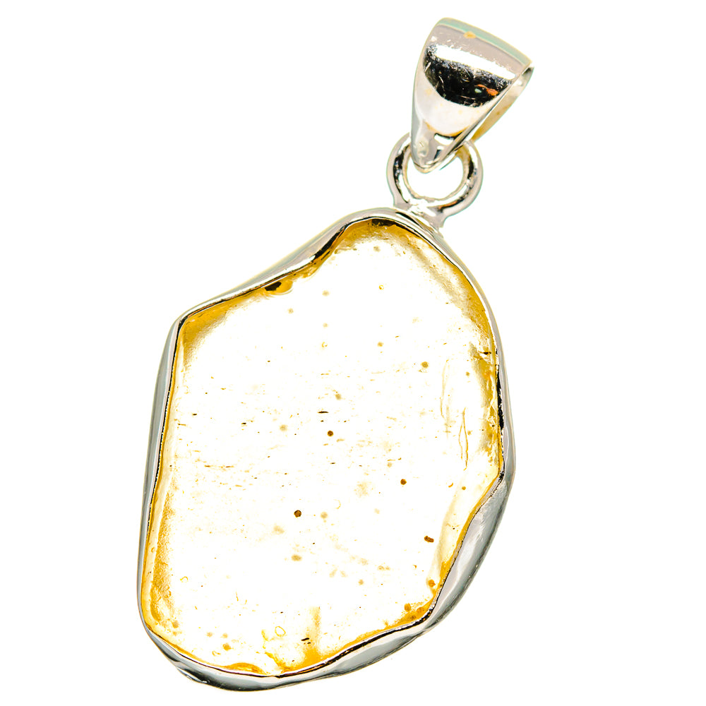 Libyan Desert Glass Pendants handcrafted by Anasilvercos - PD15577