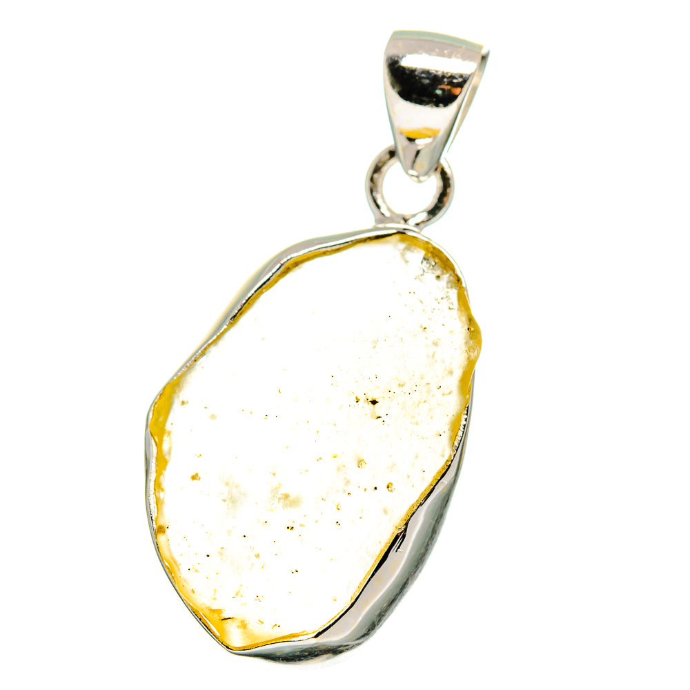 Libyan Desert Glass Pendants handcrafted by Anasilvercos - PD15587
