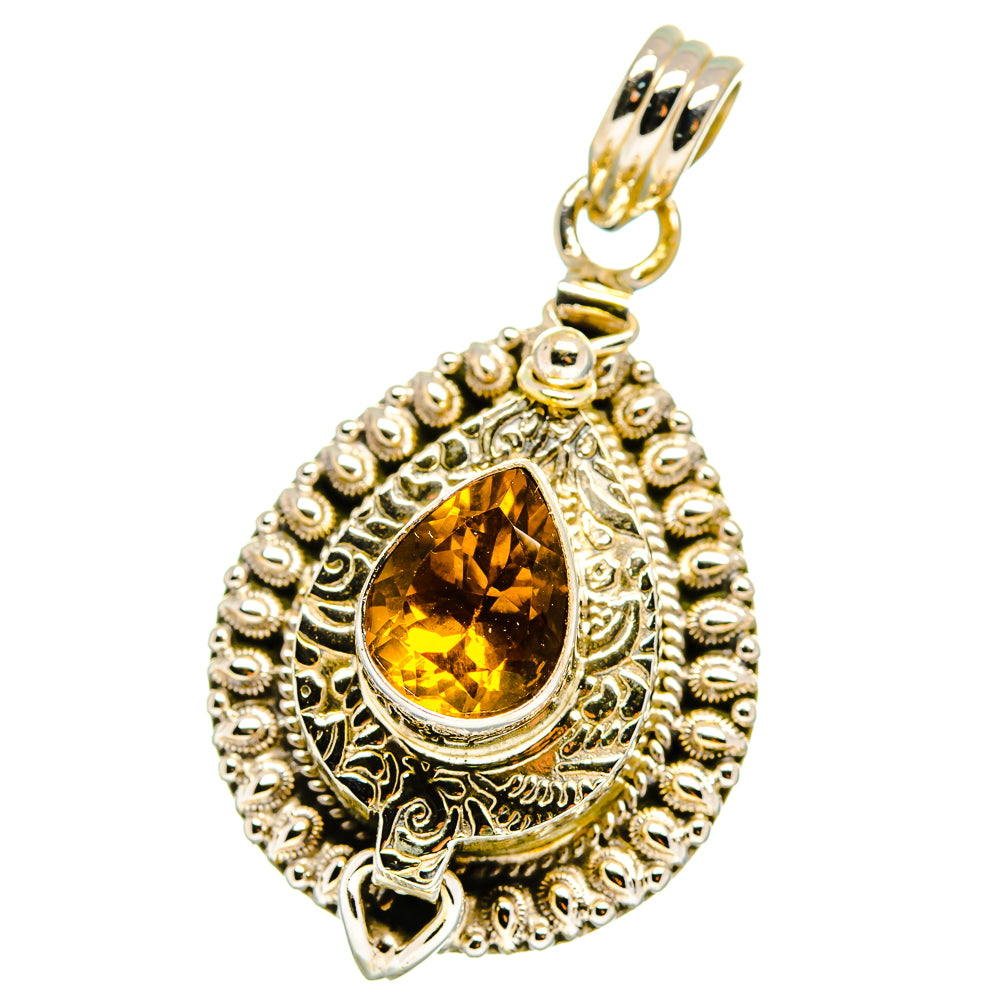 Mandarin Citrine Pendants handcrafted by Anasilvercos - PD15620