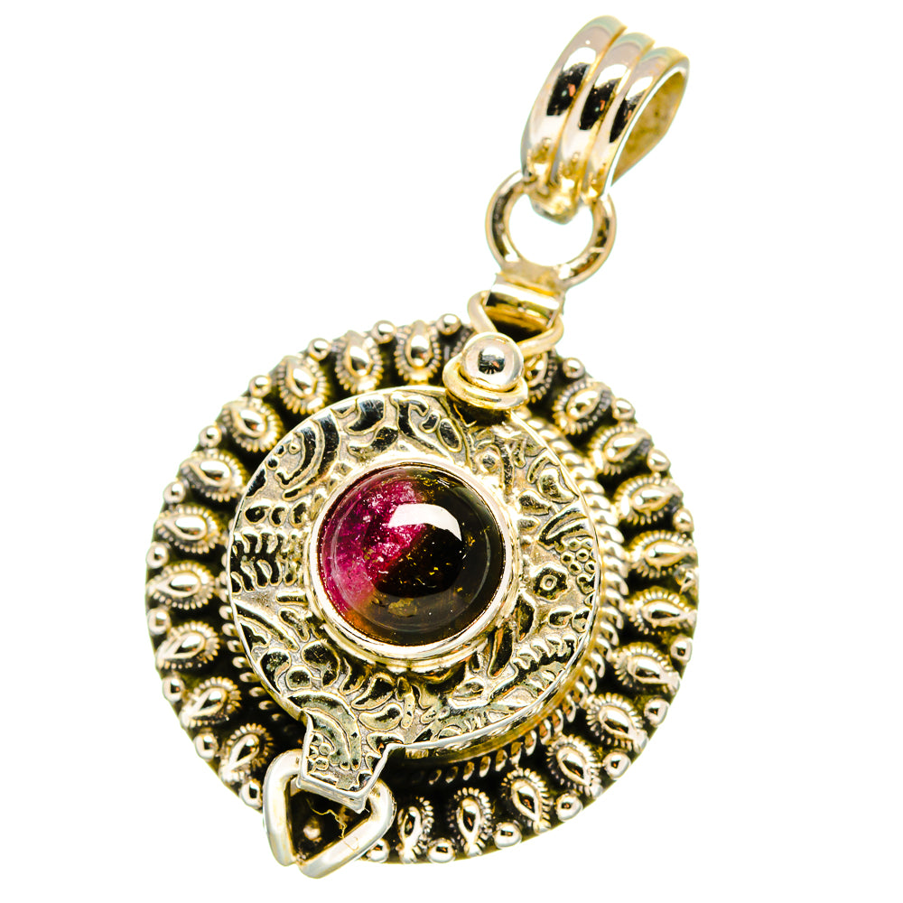 Watermelon Tourmaline Pendants handcrafted by Anasilvercos - PD15637