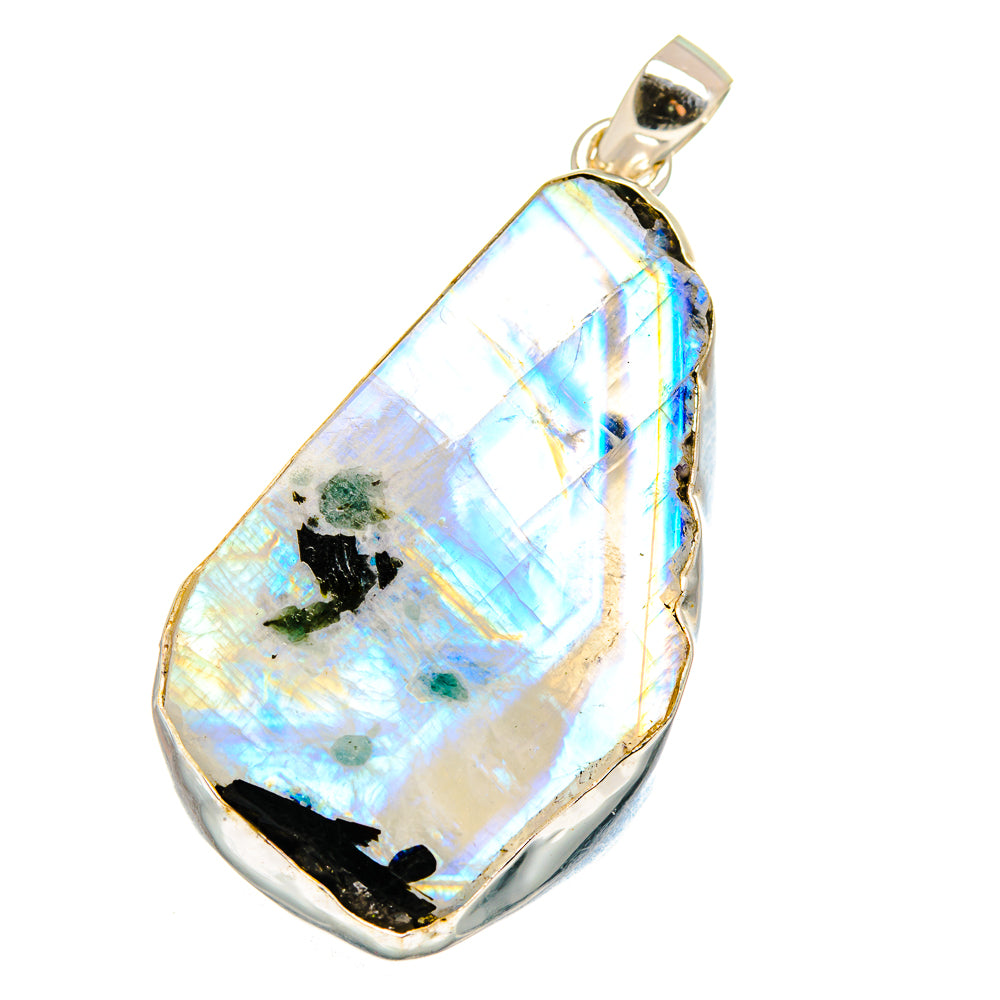 Rainbow Moonstone Pendants handcrafted by Anasilvercos - PD15654