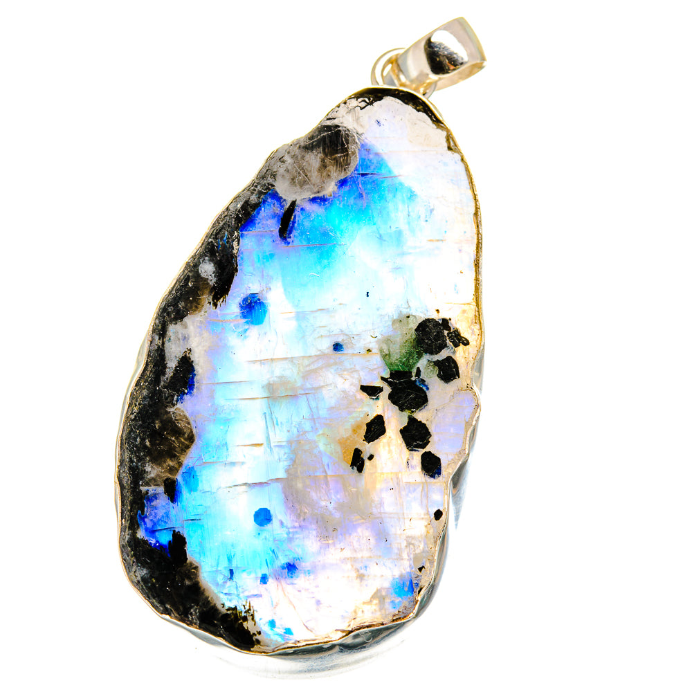 Rainbow Moonstone Pendants handcrafted by Anasilvercos - PD15655