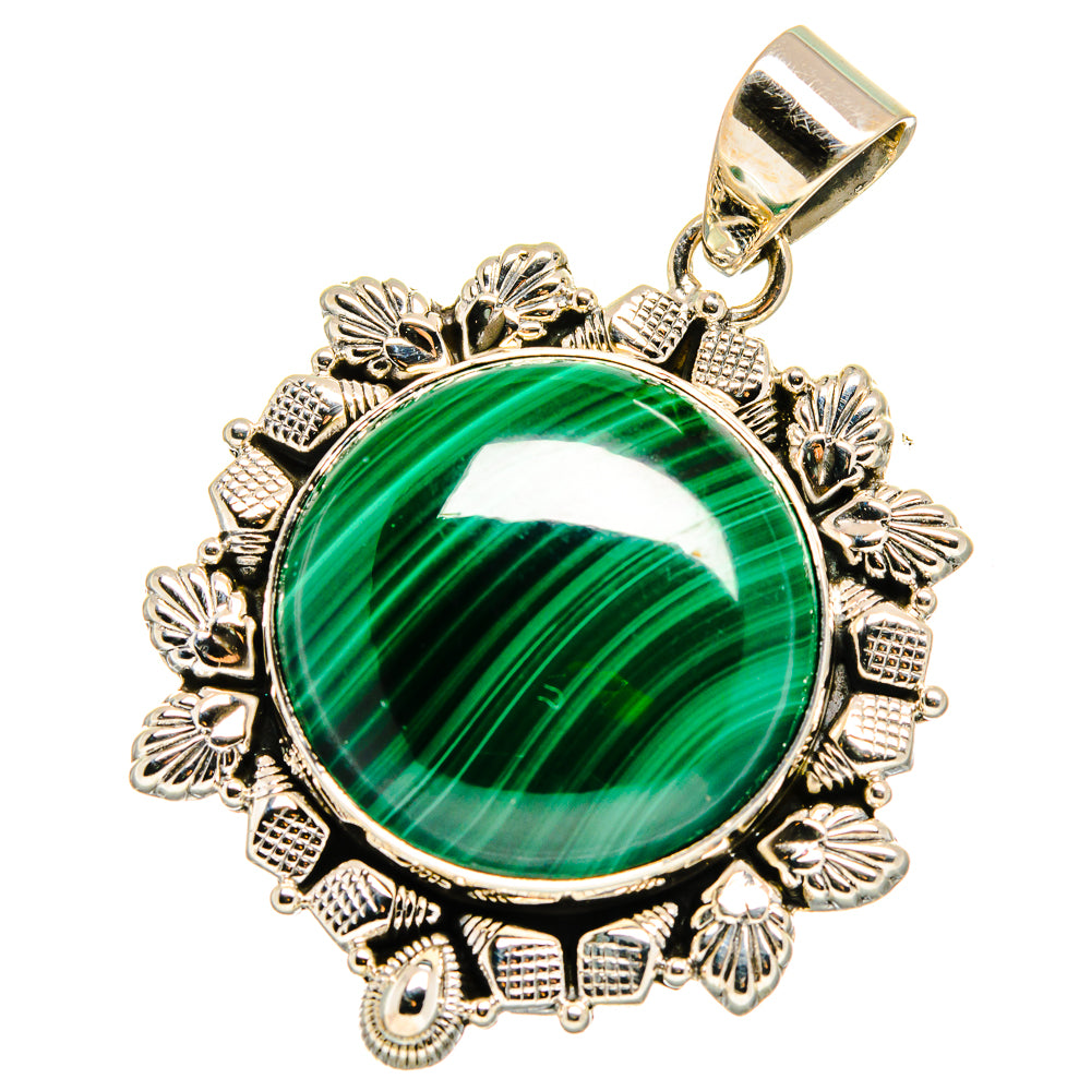 Malachite Pendants handcrafted by Anasilvercos - PD15679