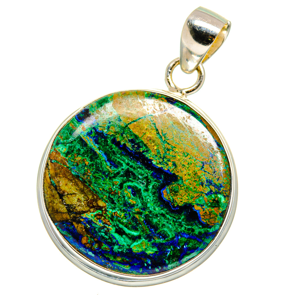 Azurite Malachite Pendants handcrafted by Anasilvercos - PD15682