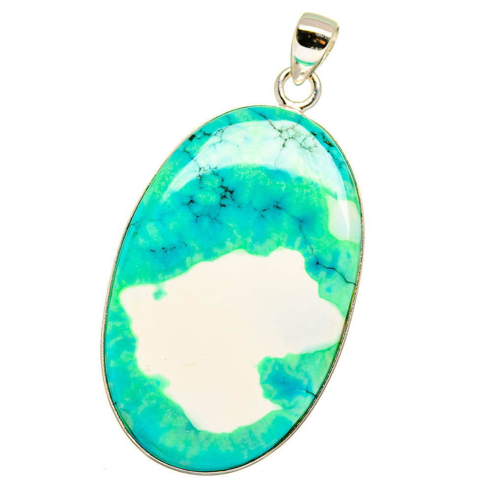 Green Howlite Pendants handcrafted by Anasilvercos - PD15684