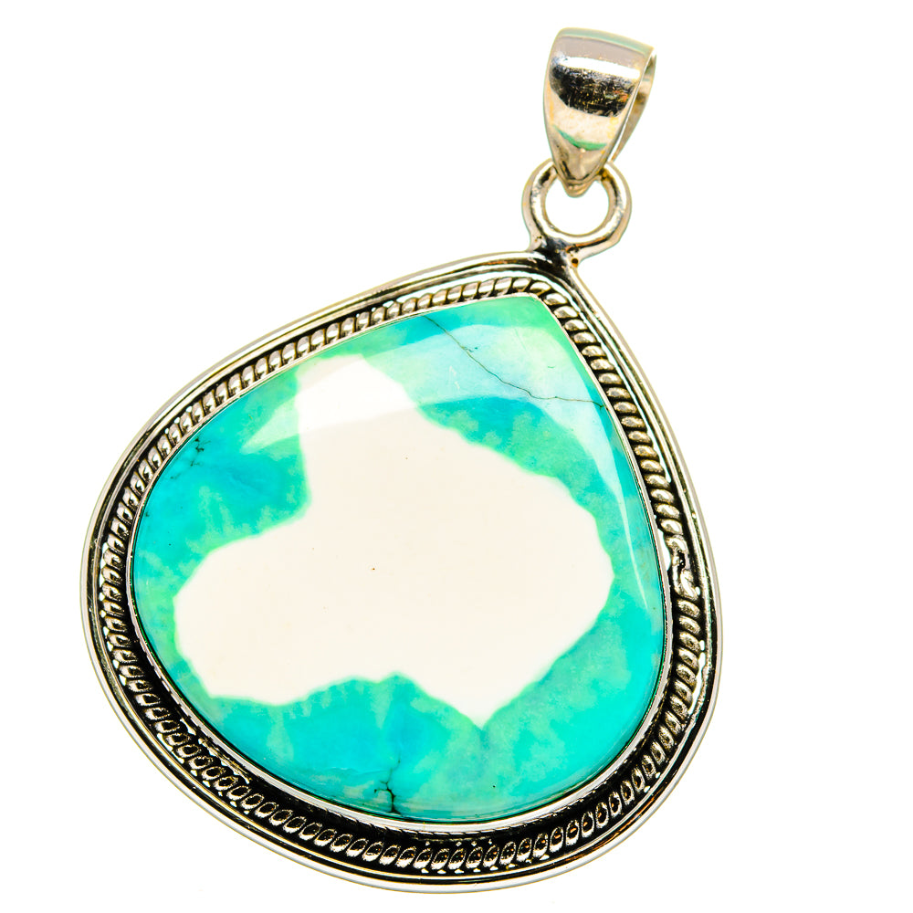 Green Howlite Pendants handcrafted by Anasilvercos - PD15685