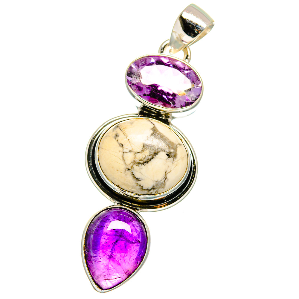 Howlite Pendants handcrafted by Anasilvercos - PD15704
