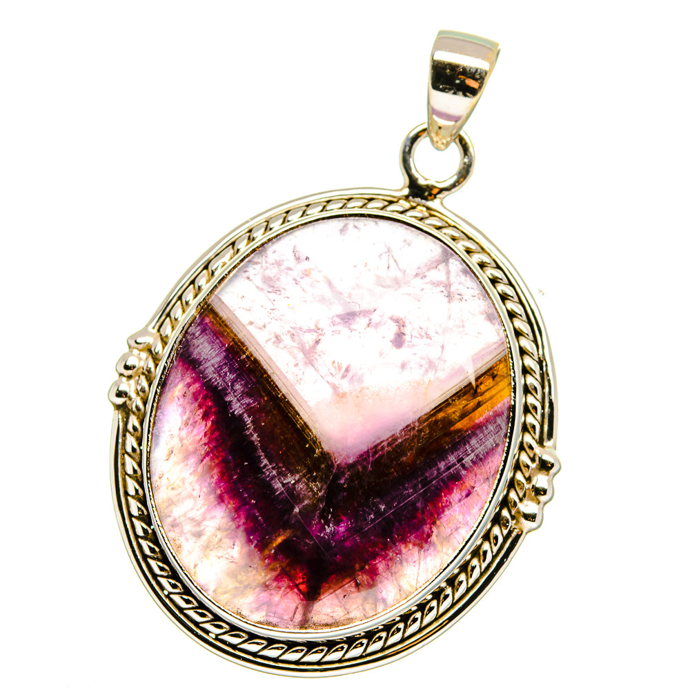 Chevron Amethyst Pendants handcrafted by Anasilvercos - PD15711