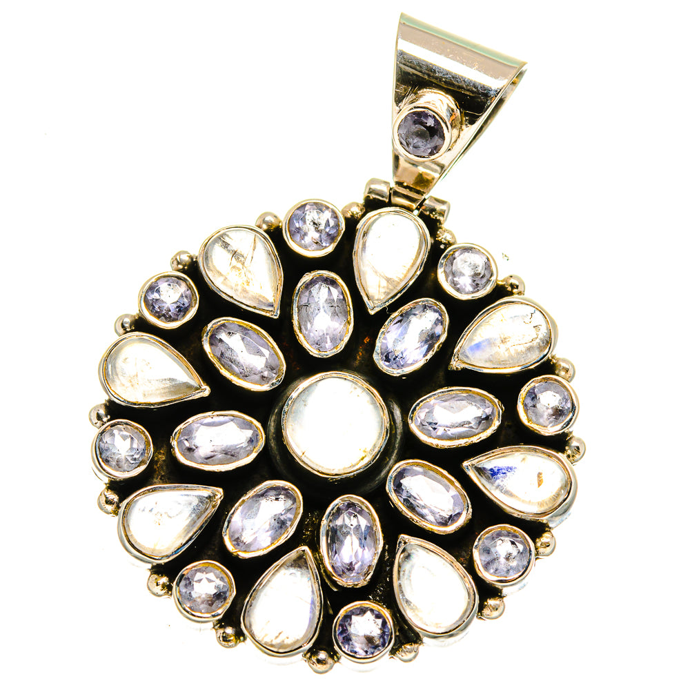 Rainbow Moonstone Pendants handcrafted by Anasilvercos - PD15726