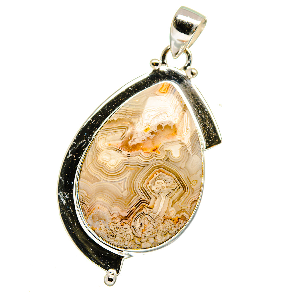 Laguna Lace Agate Pendants handcrafted by Anasilvercos - PD15732