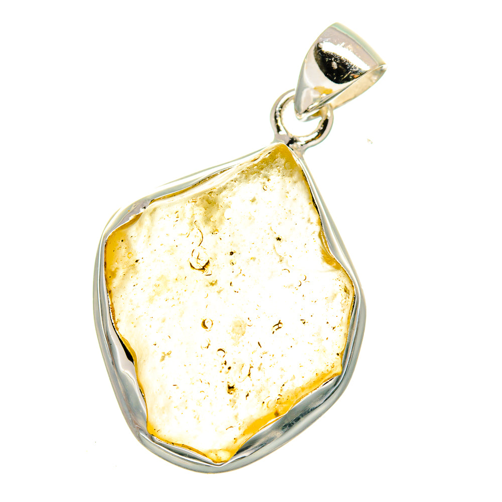 Libyan Desert Glass Pendants handcrafted by Anasilvercos - PD15749