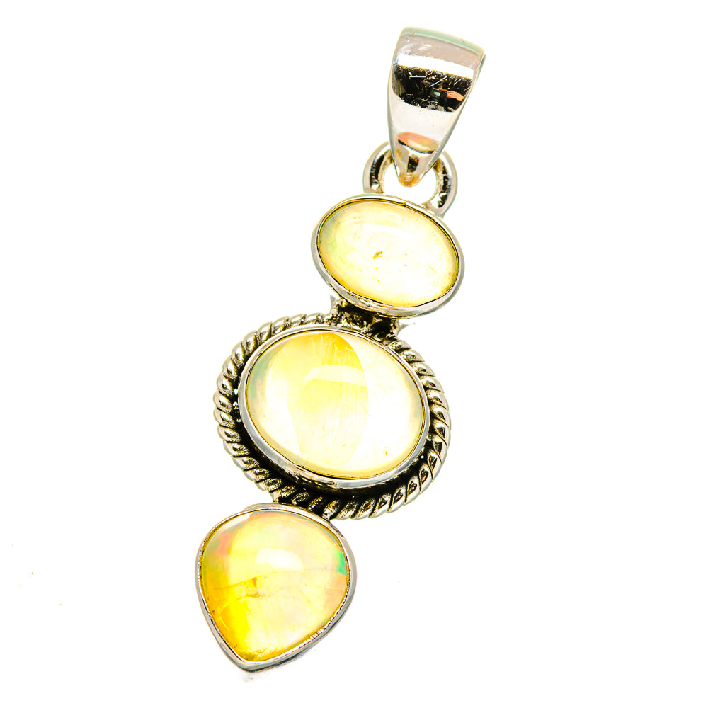 Ethiopian Opal Pendants handcrafted by Anasilvercos - PD15758