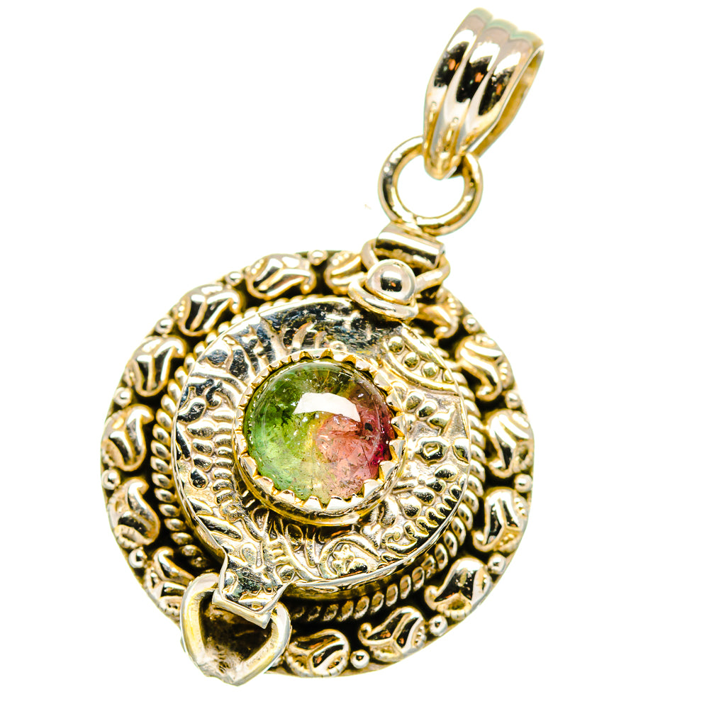Watermelon Tourmaline Pendants handcrafted by Anasilvercos - PD15783