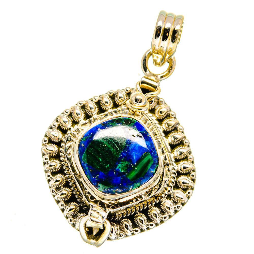 Azurite Malachite Pendants handcrafted by Anasilvercos - PD15806