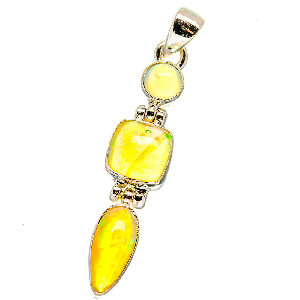Ethiopian Opal Pendants handcrafted by Anasilvercos - PD15816