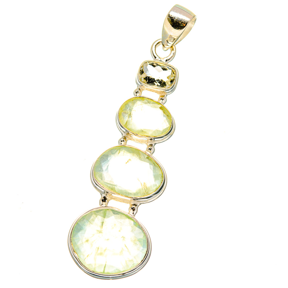 Prehnite Pendants handcrafted by Anasilvercos - PD15820 - Photo 2