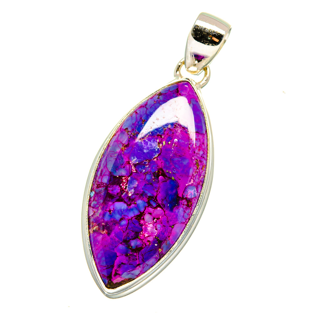 Purple Copper Composite Turquoise Pendants handcrafted by Anasilvercos - PD15842