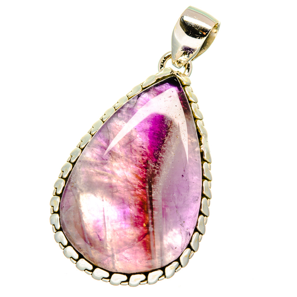 Chevron Amethyst Pendants handcrafted by Anasilvercos - PD15847