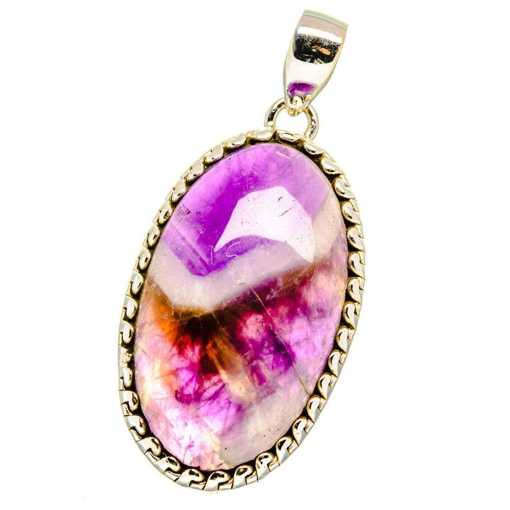 Chevron Amethyst Pendants handcrafted by Anasilvercos - PD15852