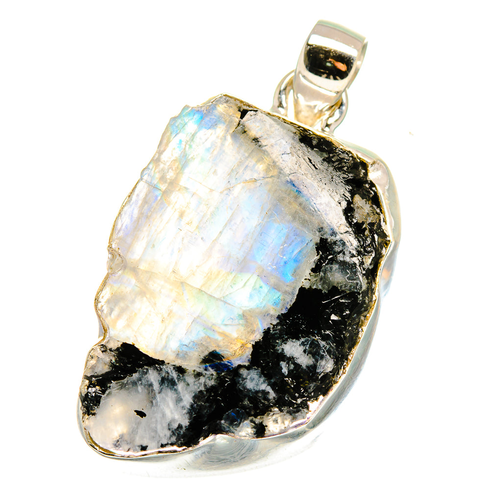 Rainbow Moonstone Pendants handcrafted by Anasilvercos - PD15890