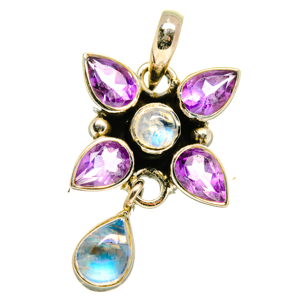 Rainbow Moonstone Pendants handcrafted by Anasilvercos - PD15900