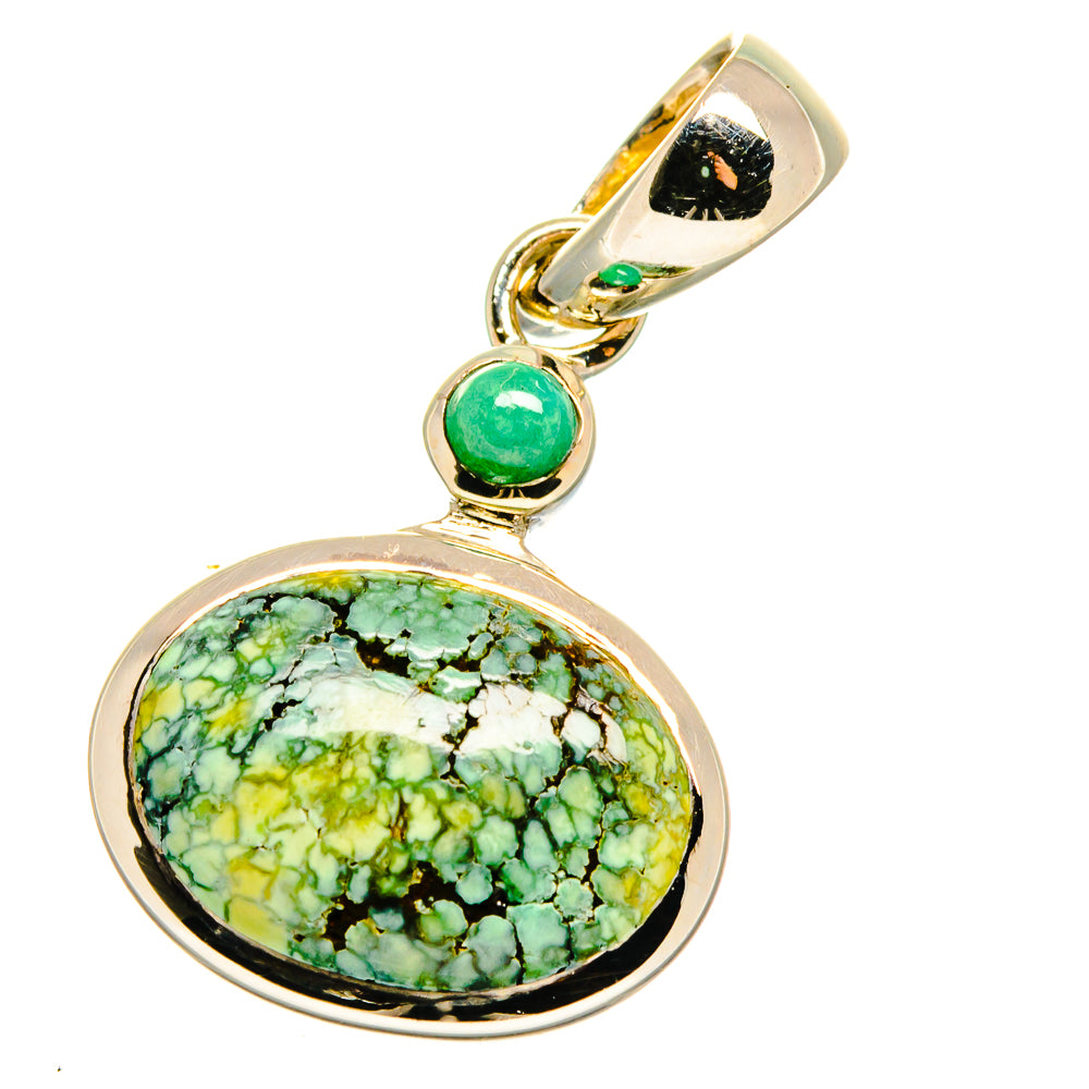 Tibetan Turquoise Pendants handcrafted by Anasilvercos - PD15903